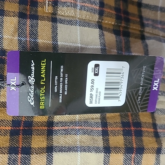 Men's XXL Eddie Bauer Flannel Shirt - Picture 4 of 5